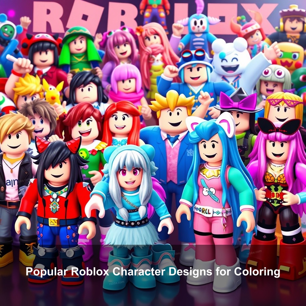 Popular Roblox Character Designs for Coloring