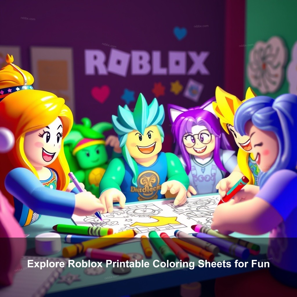 Explore Roblox Printable Coloring Sheets for Fun